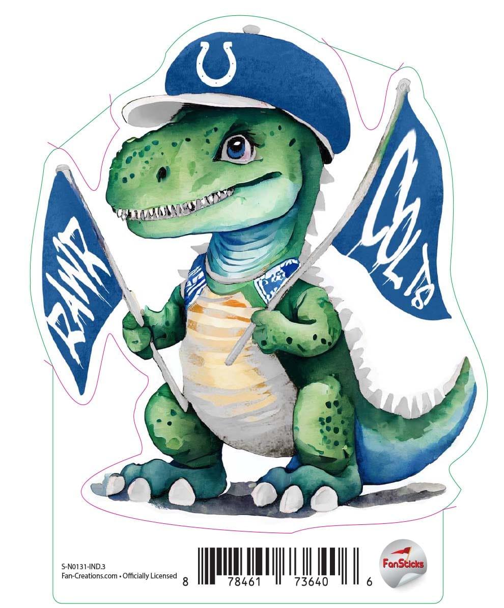 fan creations Indianapolis Colts 3in Decal T-Rex Fan