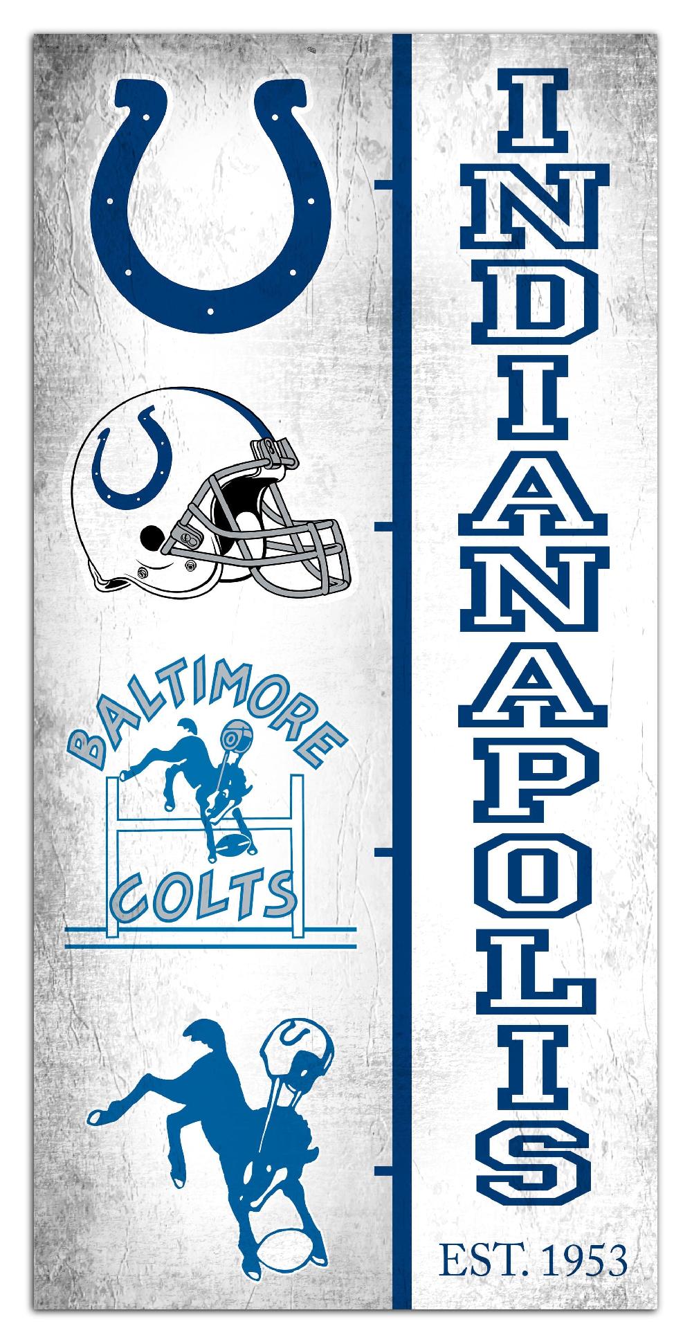 fan creations Indianapolis Colts Team Logo Progression 6x12