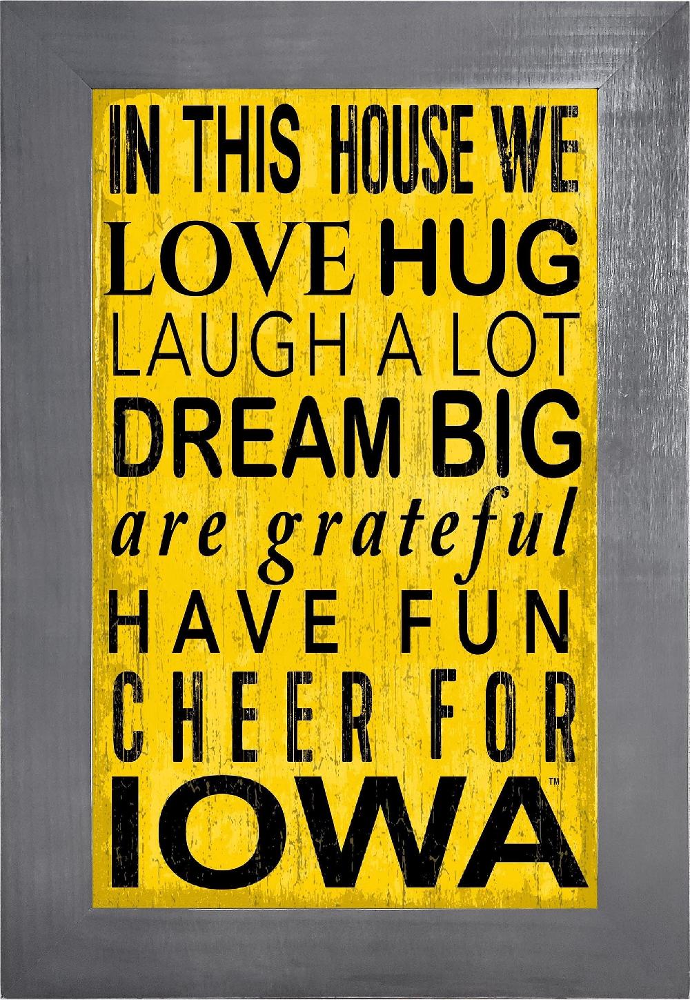 fan creations Iowa Color In This House 11x19 Framed