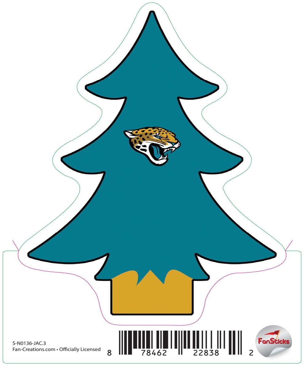 fan creations Jacksonville Jaguars 3in Decal Christmas Tree
