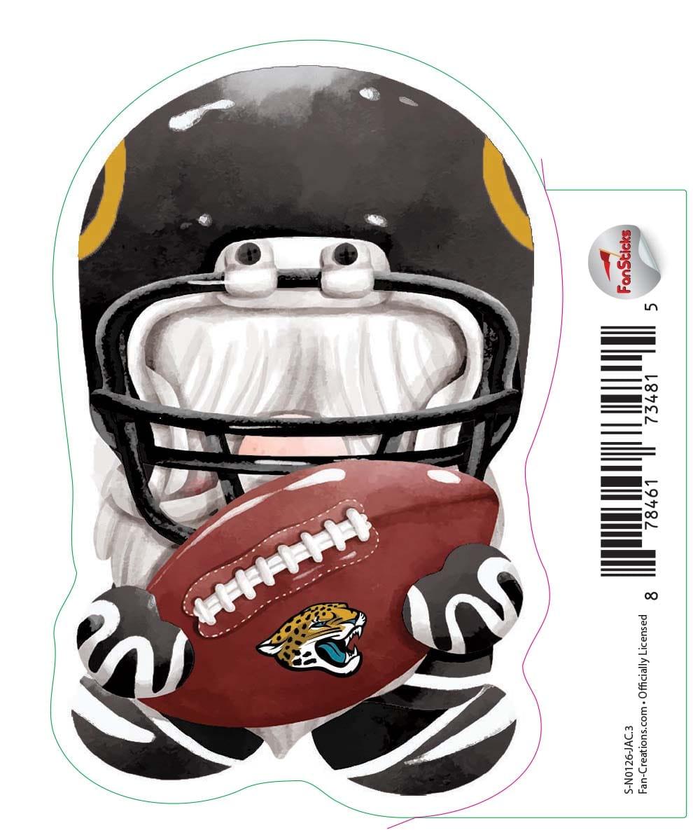 fan creations Jacksonville Jaguars 3in Decal Gnome with Football