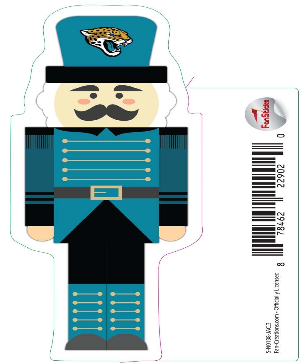 fan creations Jacksonville Jaguars 3in Decal Nutcracker