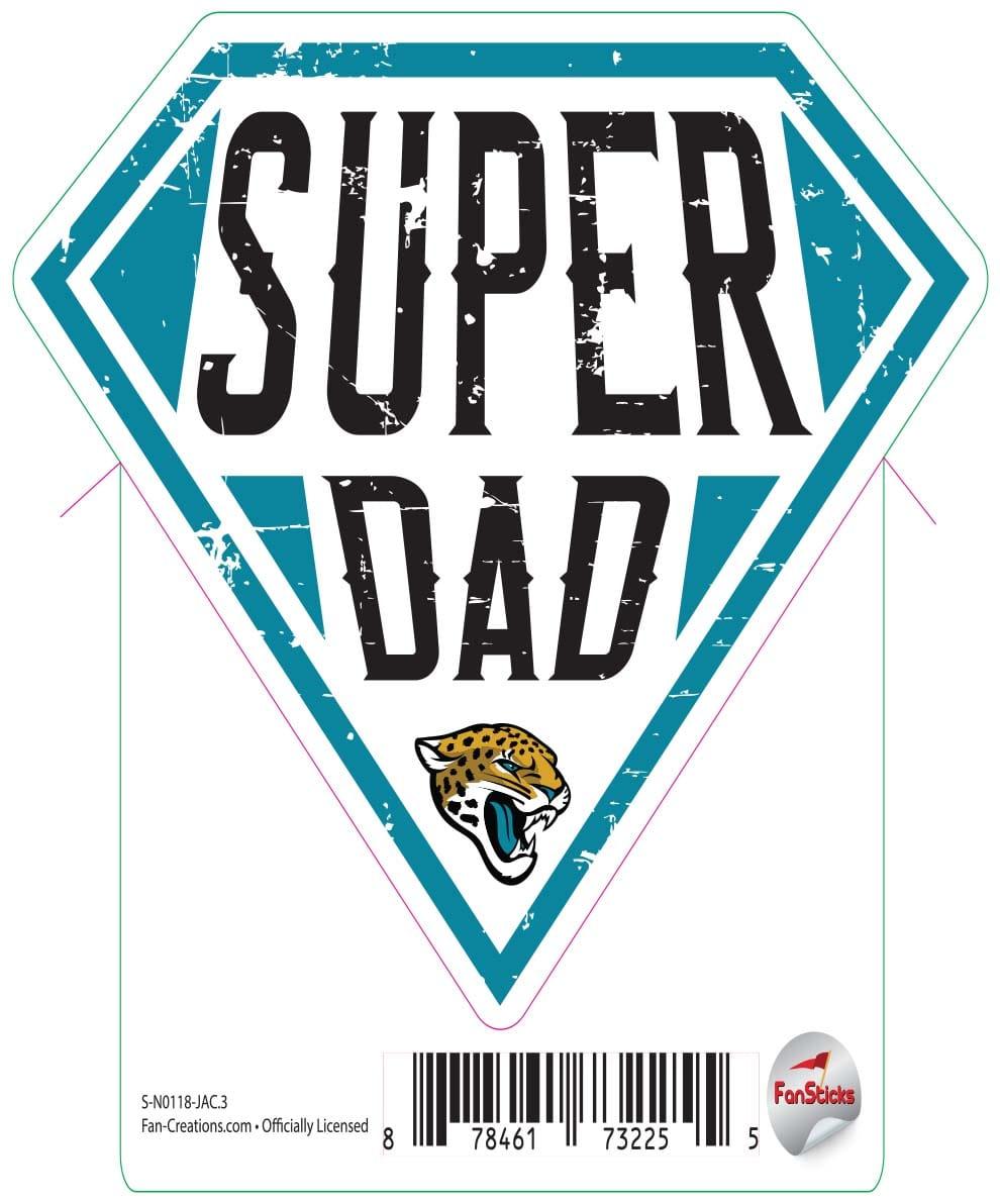 fan creations Jacksonville Jaguars 3in Decal Super Dad