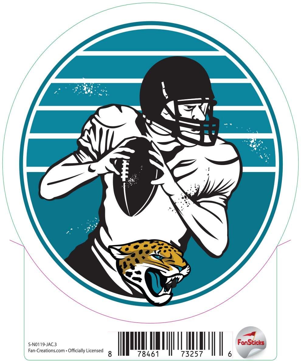 fan creations Jacksonville Jaguars 3in Decal Vintage Circle Player