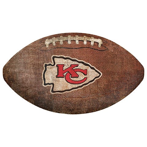 fan creations Kansas City Chiefs 12" Football Shaped Sign