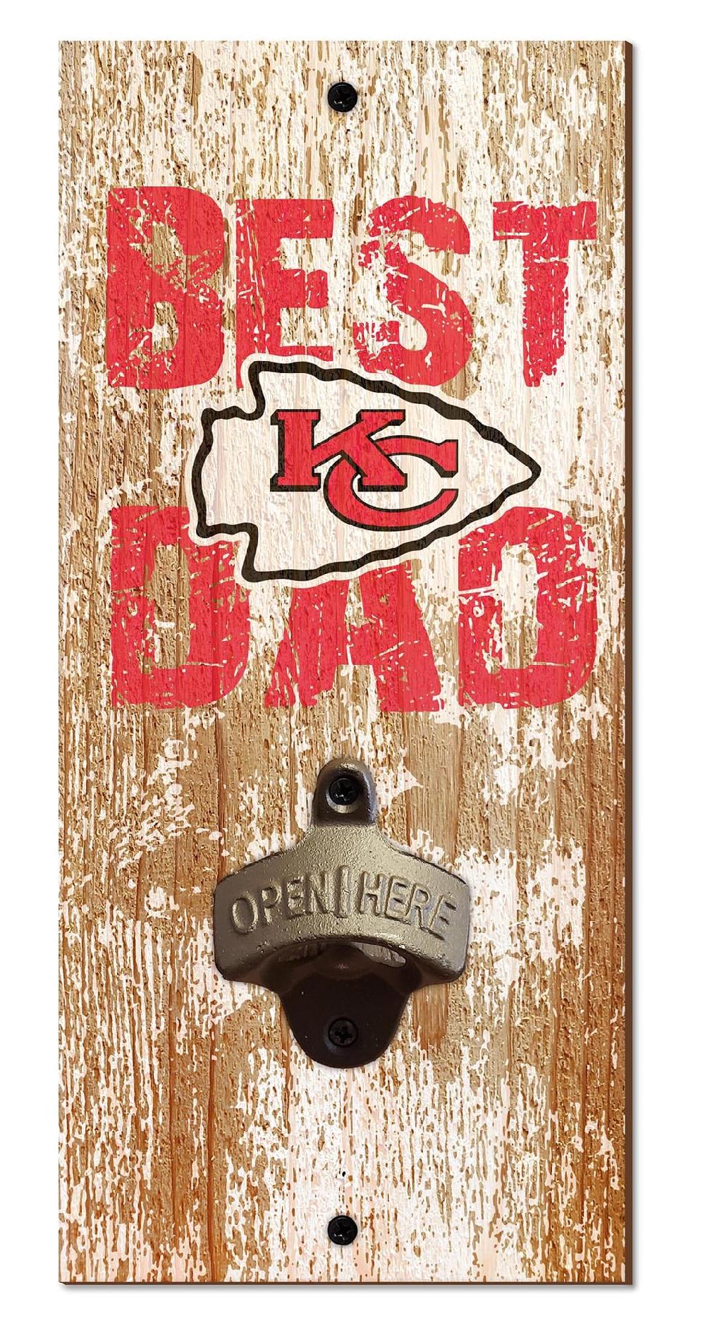 fan creations Kansas City Chiefs Best Dad Bottle Opener