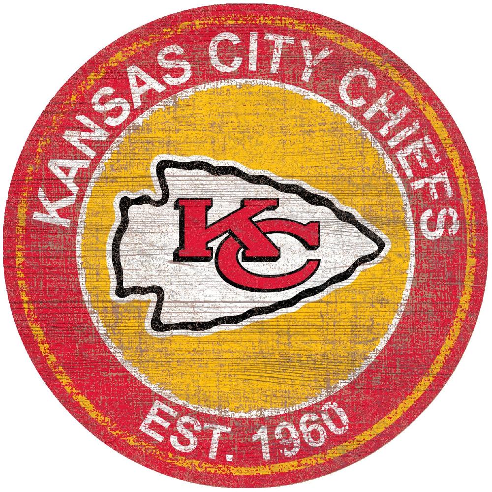 fan creations Kansas City Chiefs Heritage Logo 24" Circle