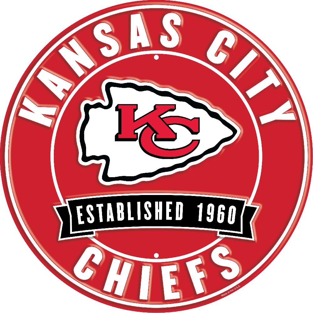 fan creations Kansas City Chiefs Metal Established Date Circle
