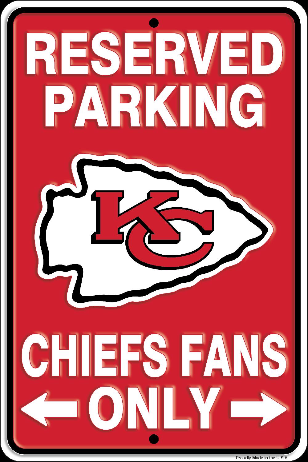 fan creations Kansas City Chiefs Reserved Parking Metal 12x8in