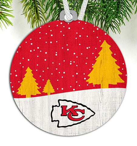 fan creations Kansas City Chiefs Snow Scene Ornament