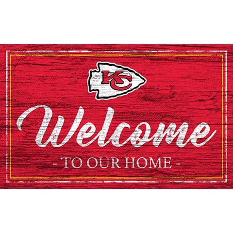 fan creations Kansas City Chiefs Team Color Welcome 11x19 Sign