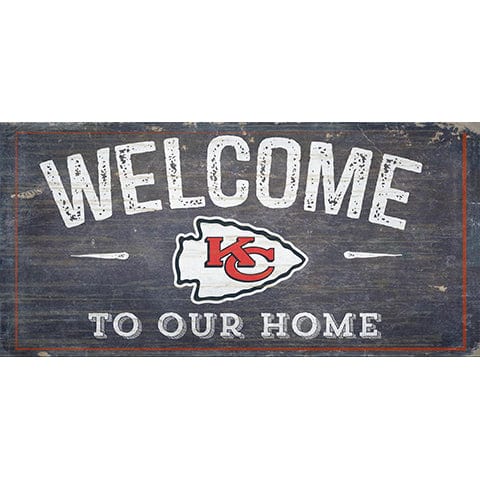 fan creations Kansas City Chiefs Welcome Distressed 6 x 12