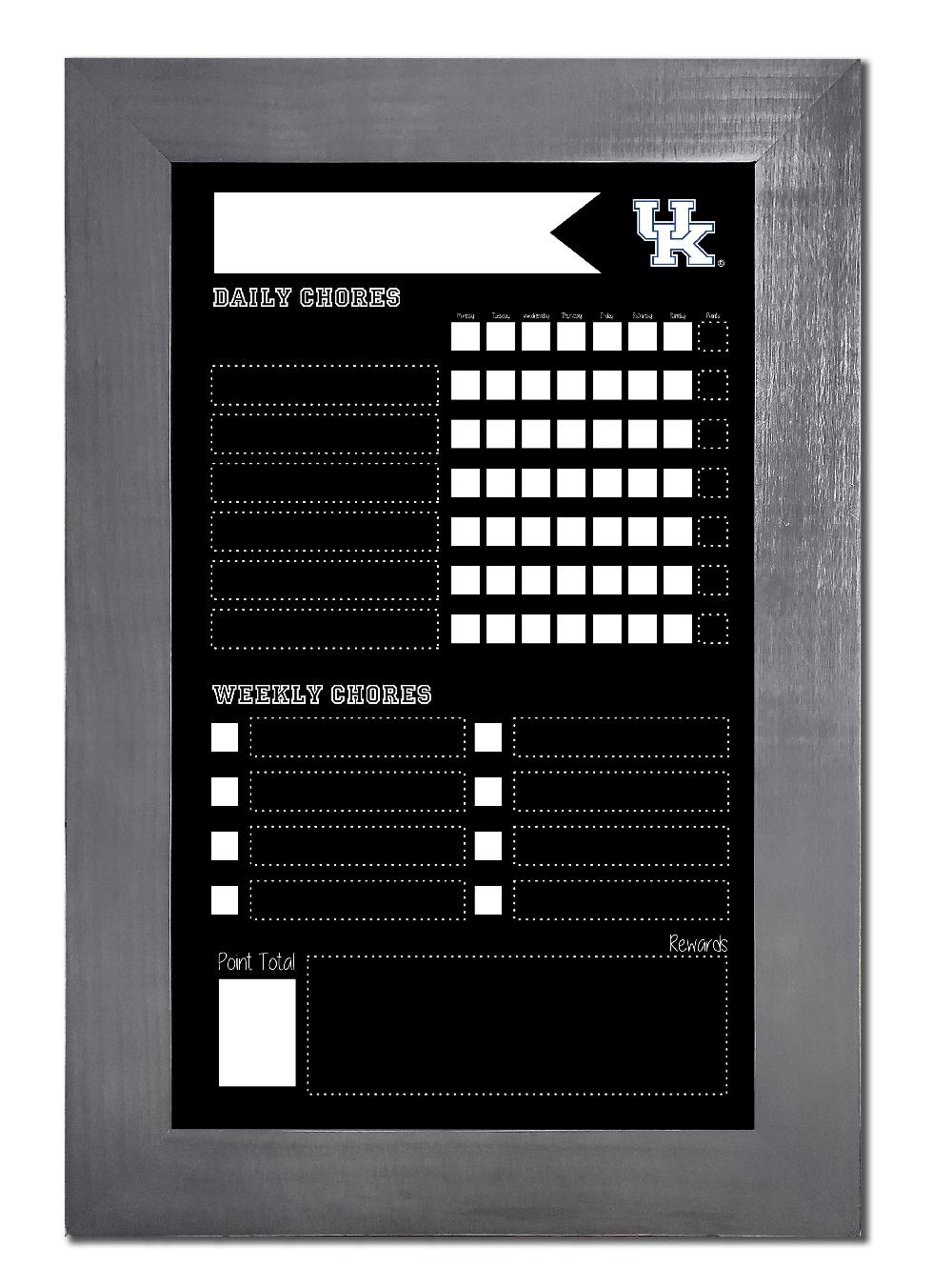 fan creations Kentucky Chore Chart Chalkboard 11x19 With Frame