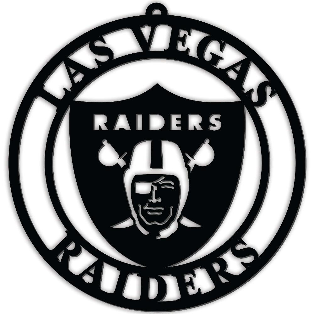 fan creations Las Vegas Raiders Silhouette Logo Cutout Circle
