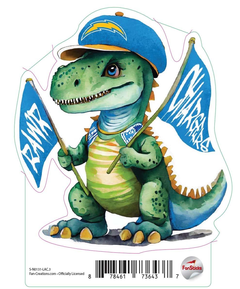 fan creations Los Angeles Chargers 3in Decal T-Rex Fan