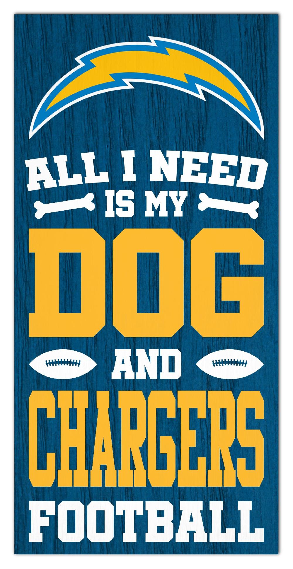 fan creations Los Angeles Chargers All I Need Is My Dog & Football