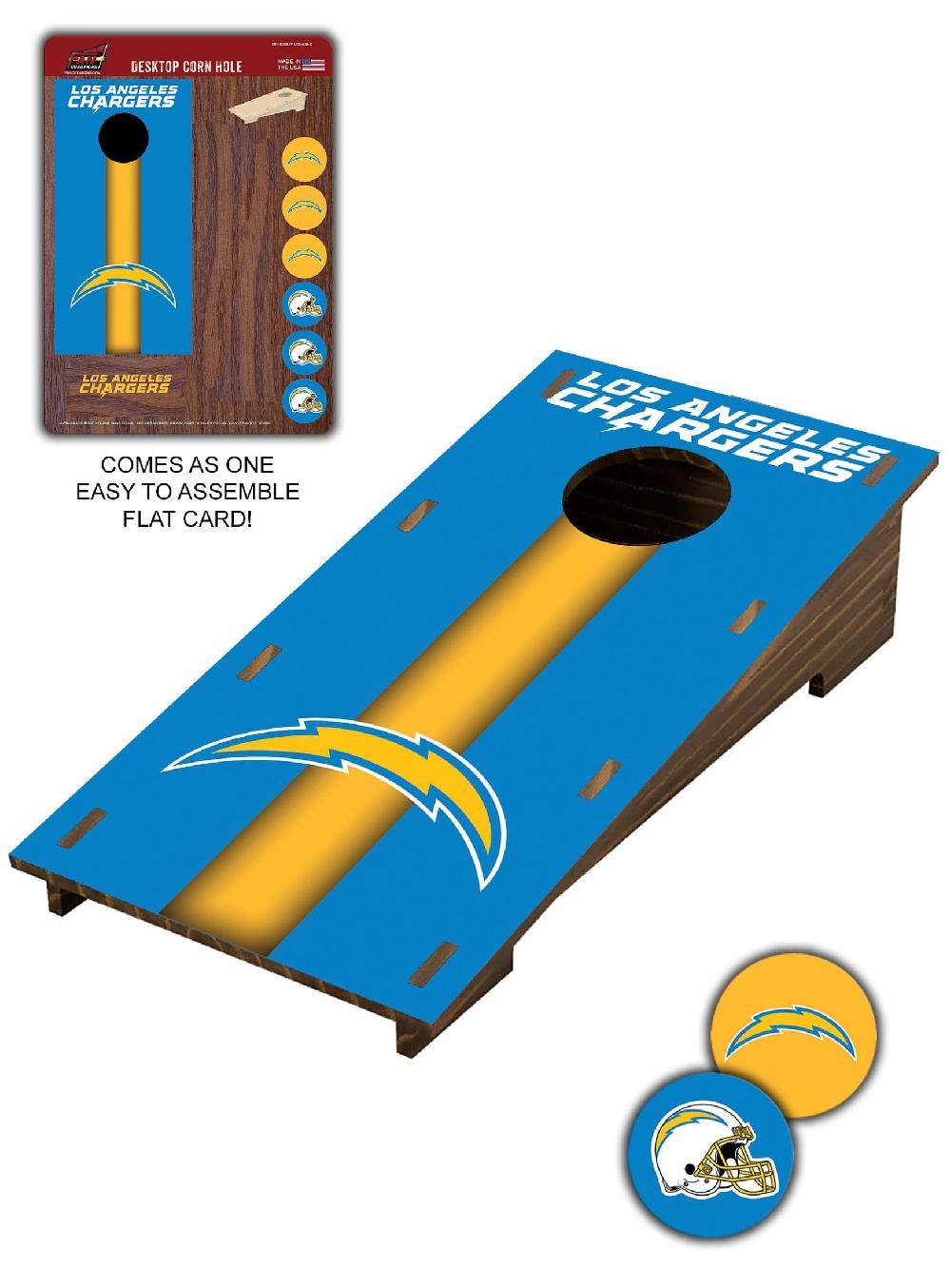 fan creations Los Angeles Chargers Desktop Cornhole