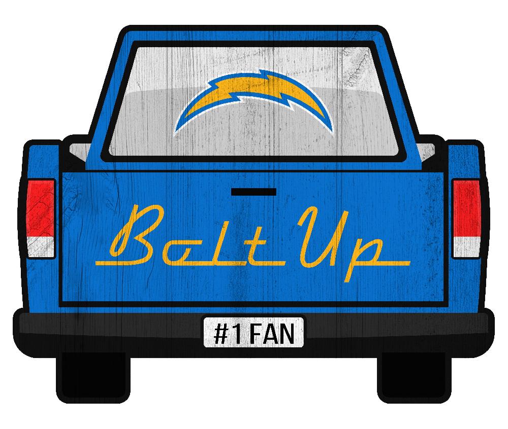 fan creations Los Angeles Chargers Slogan Truck Back Vintage 12in