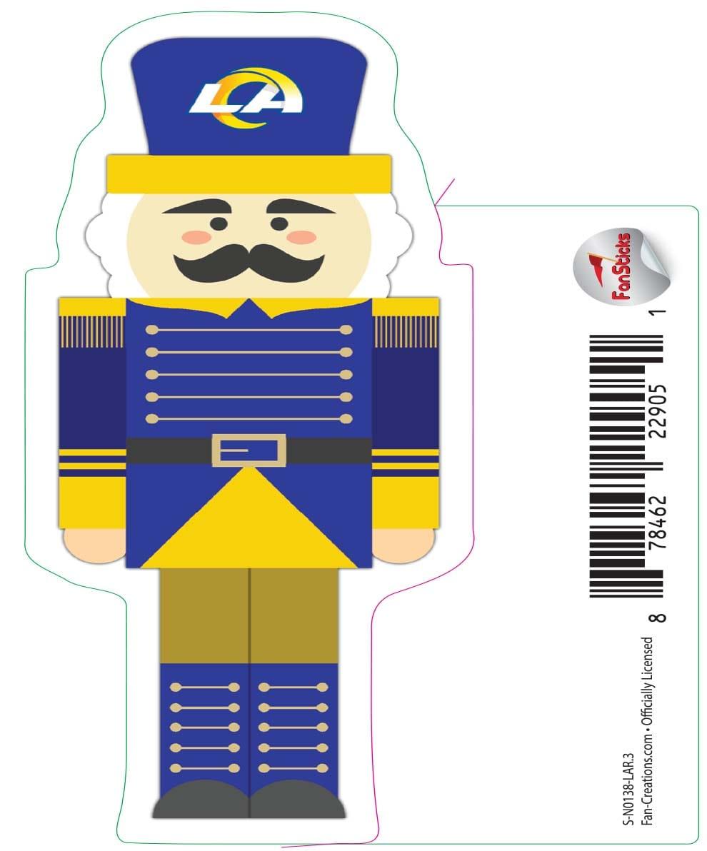 fan creations Los Angeles Rams 3in Decal Nutcracker