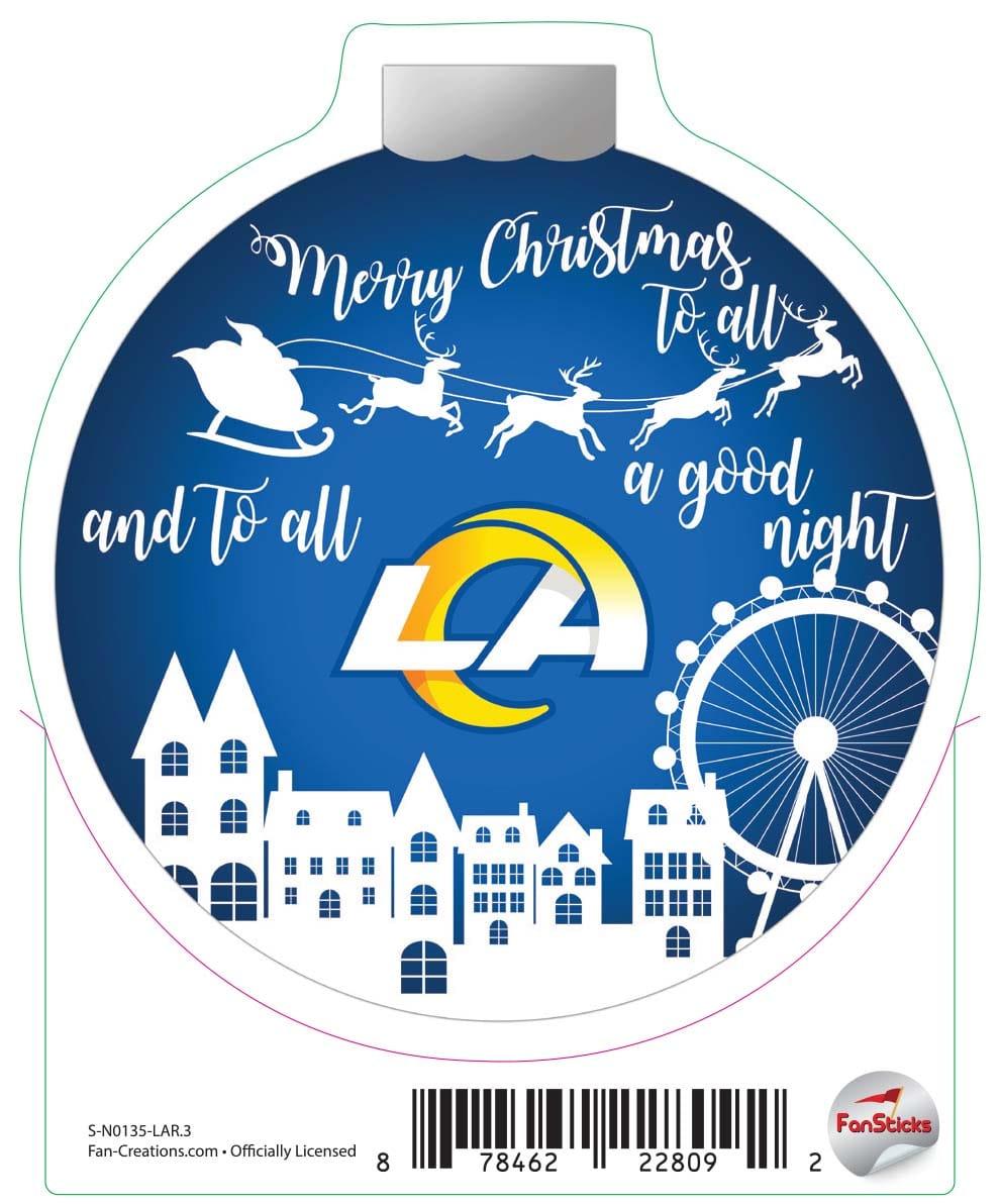 fan creations Los Angeles Rams 3in Decal Town Ornament