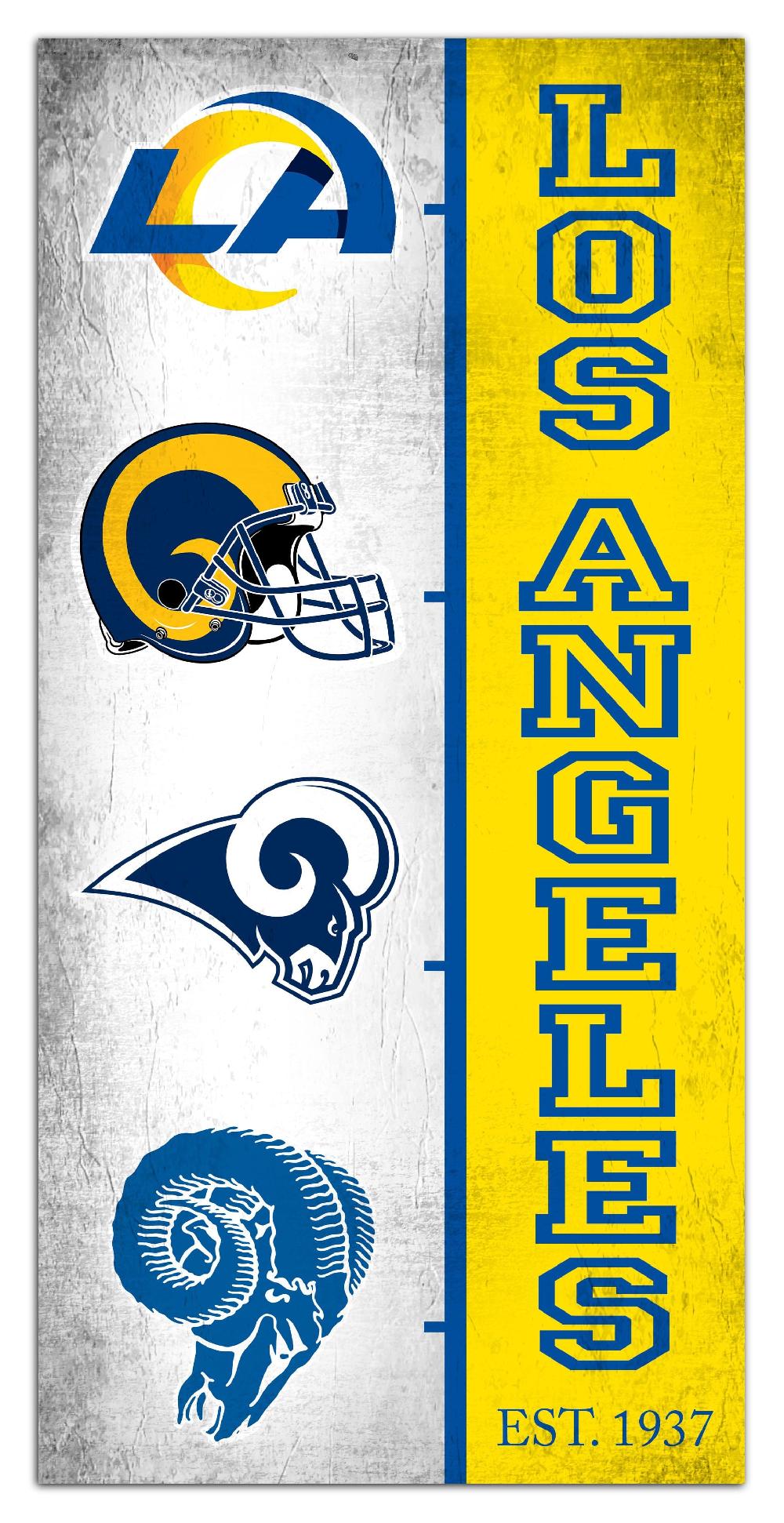 fan creations Los Angeles Rams Team Logo Progression 6x12