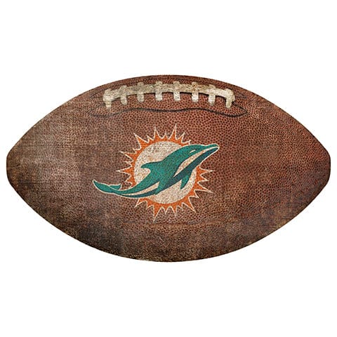 fan creations Miami Dolphins 12" Football Shaped Sign