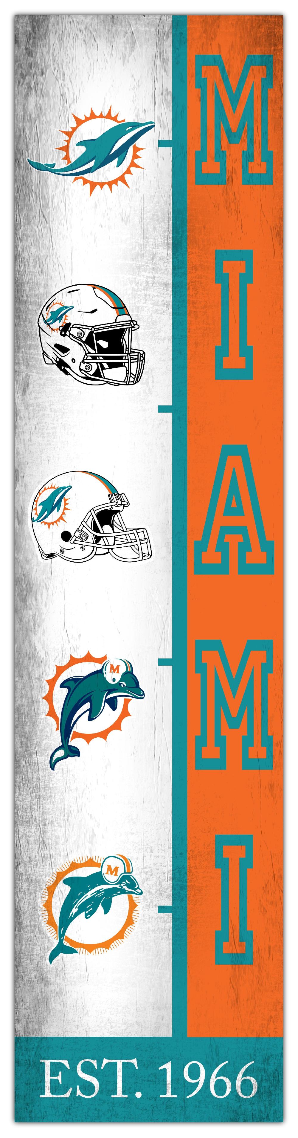 fan creations Miami Dolphins Team Logo Progression 6x24