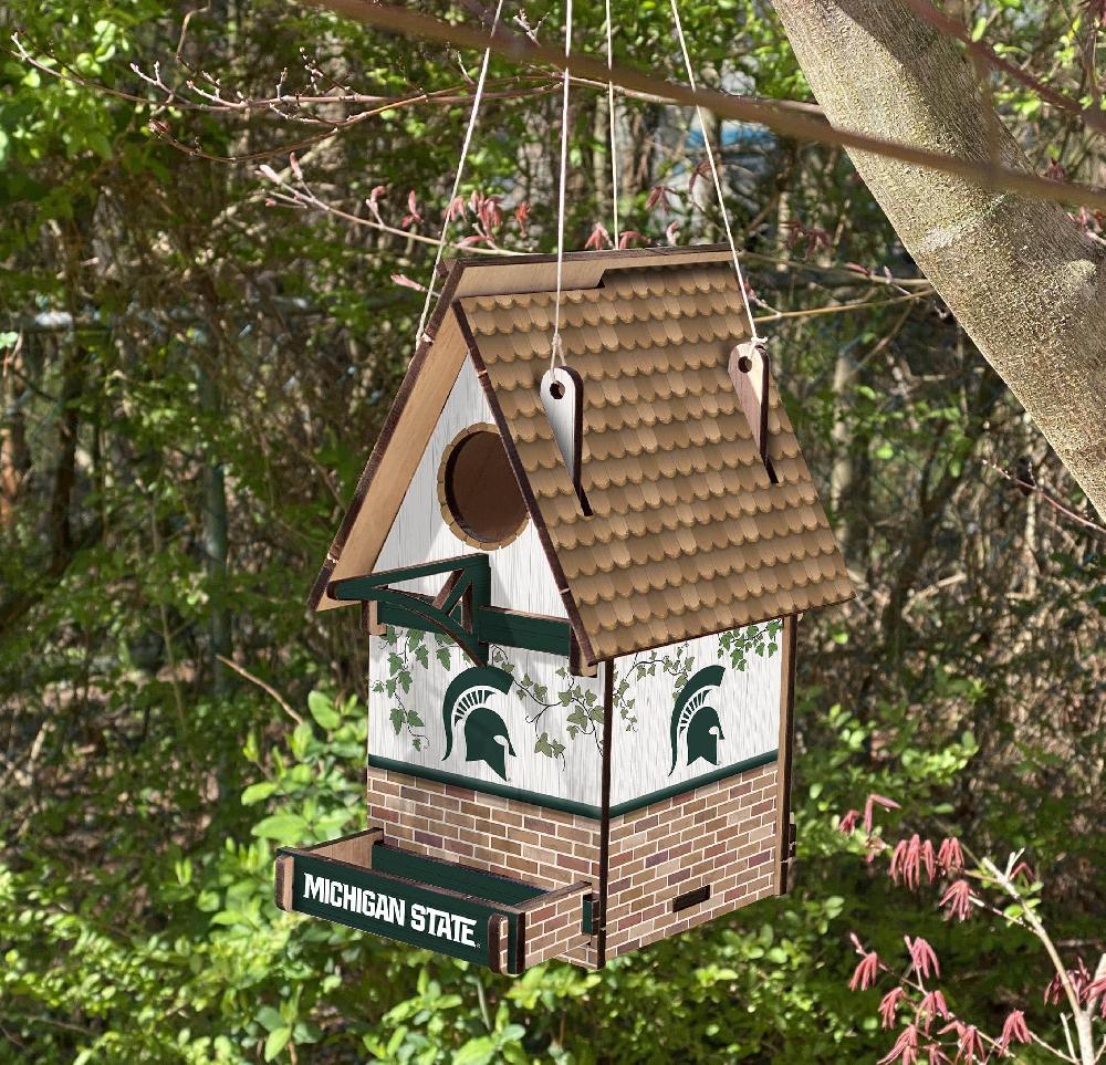 fan creations Michigan State Bird House Unassembled