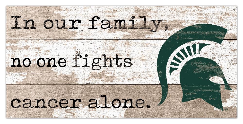 fan creations Michigan State No One Fights Alone 6x12