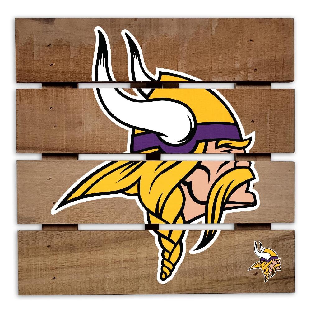 fan creations Minnesota Vikings 8in Wooden Hotplate