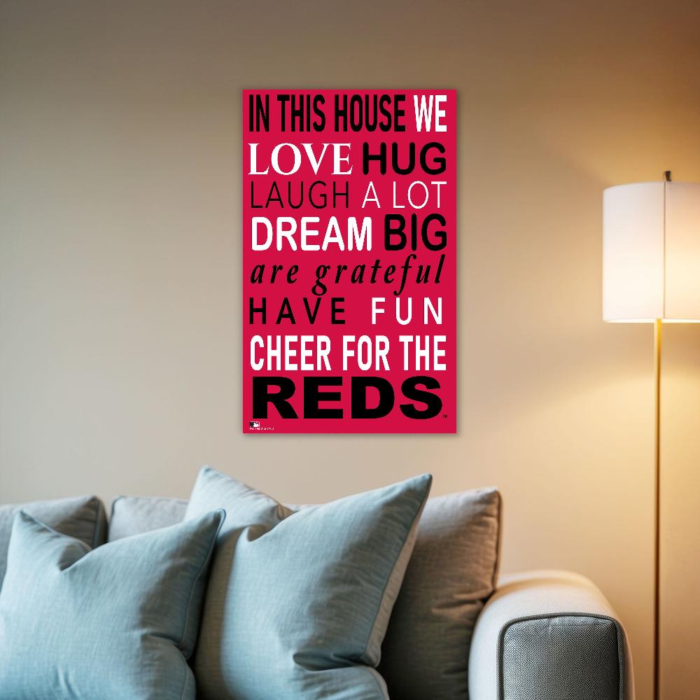 fan creations MLB Cincinnati Reds in This House 11x19 Wall Decor