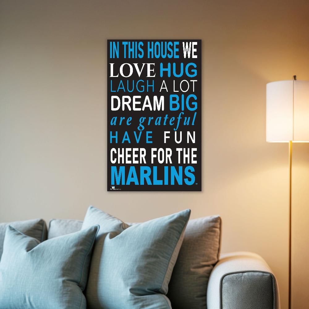 fan creations MLB Miami Marlins in This House 11x19 Wall Decor