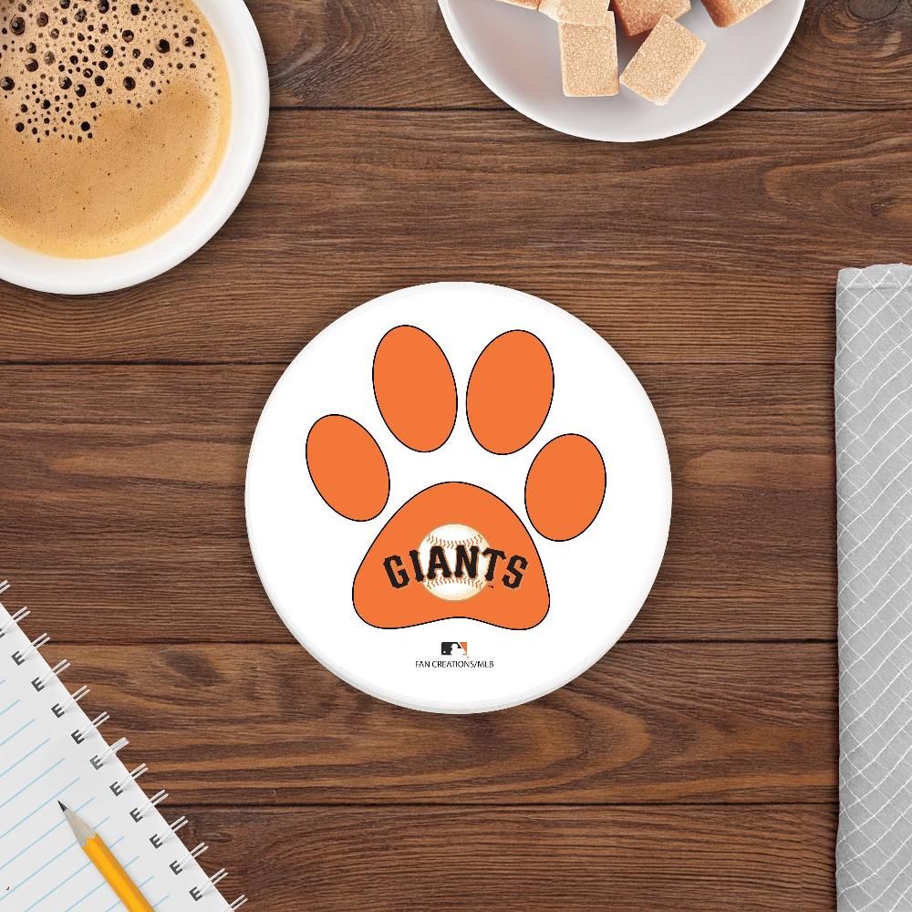 fan creations MLB - San Francisco Giants 4 in Round Dog Paw Coaster