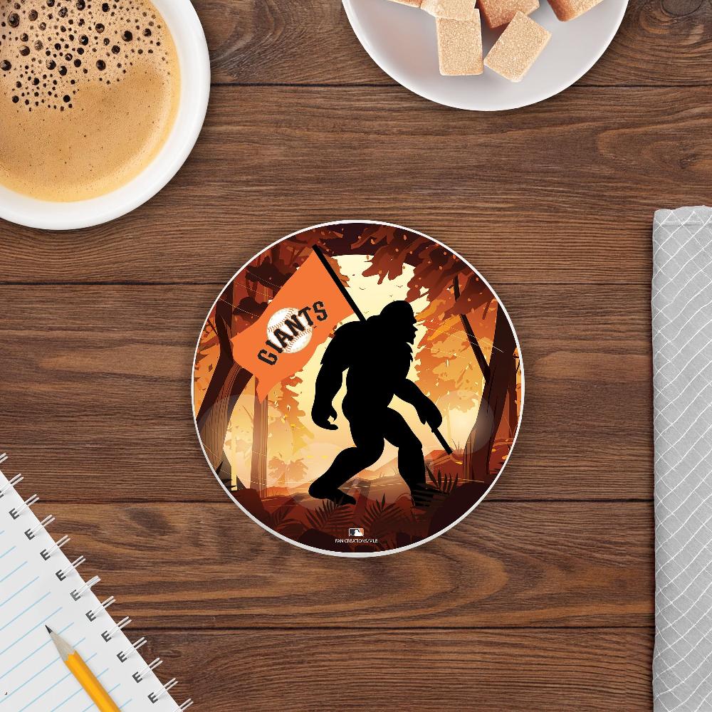 fan creations MLB San Francisco Giants- 4 inch Ceramic Big Foot Flag Car Coaster