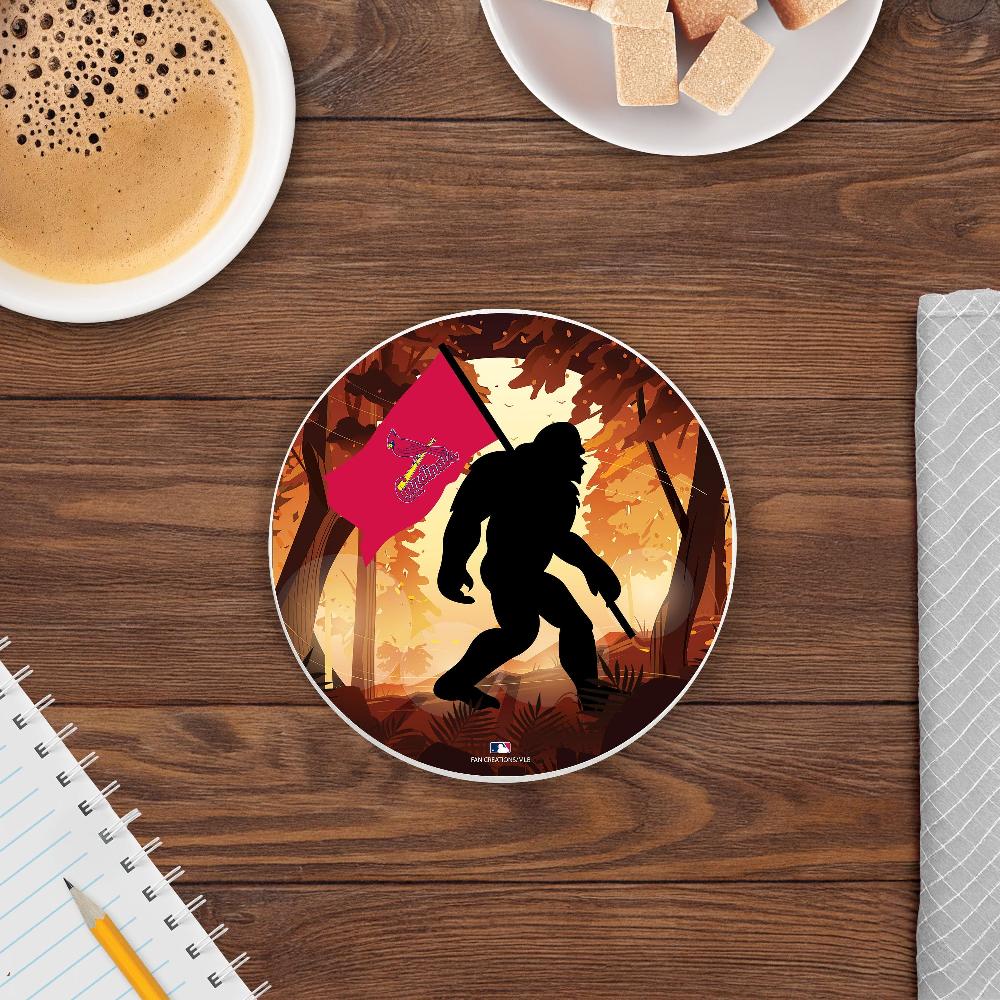 fan creations MLB St. Louis Cardinals- 4 inch Ceramic Big Foot Flag Car Coaster