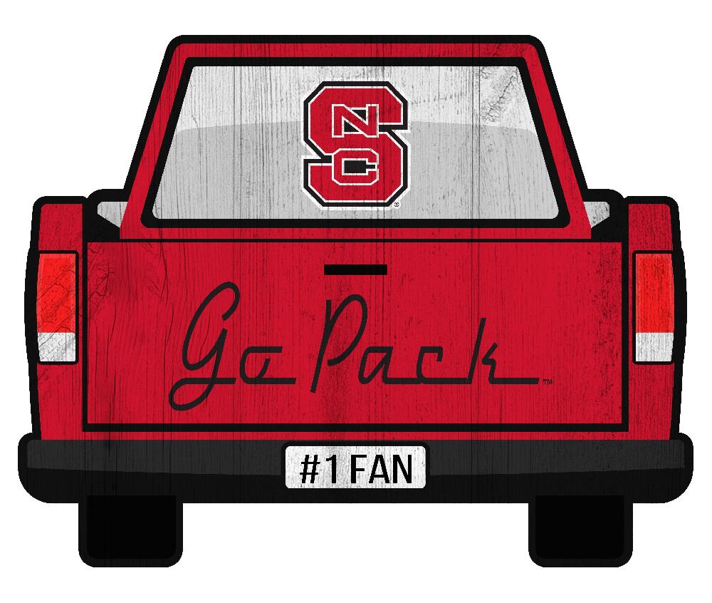fan creations NC State Slogan Truck Back Vintage 12in
