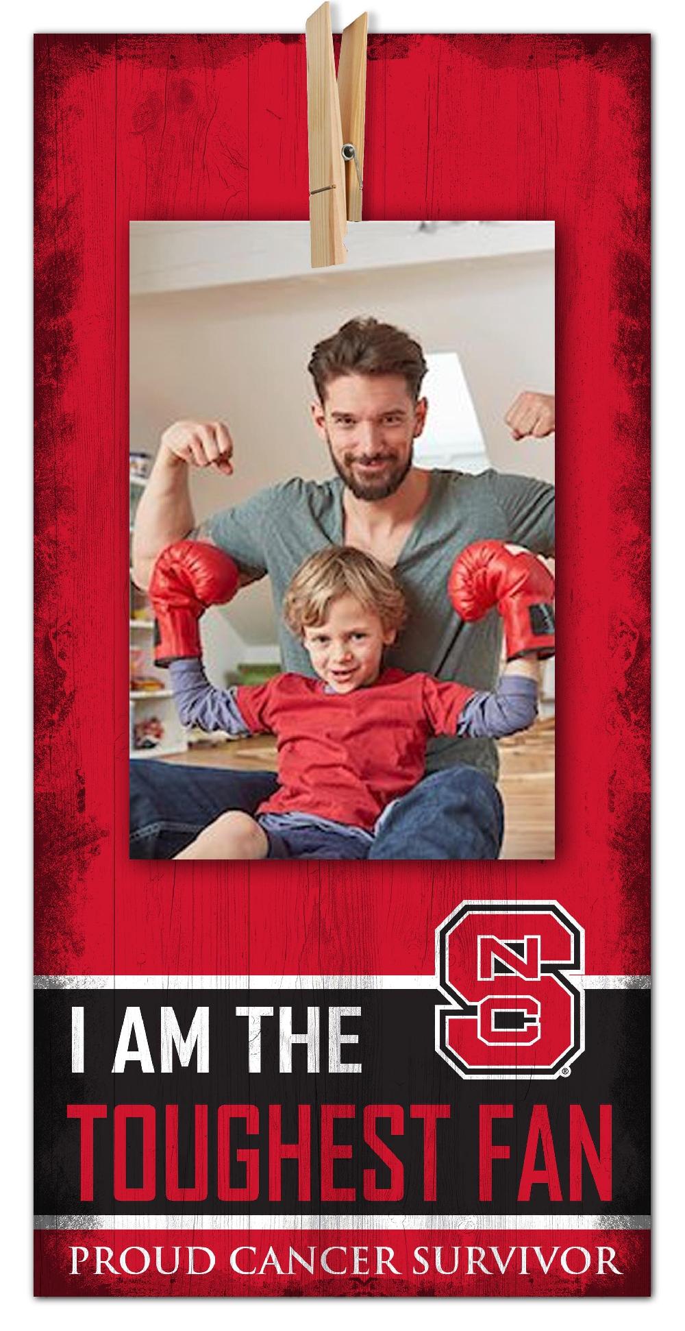 fan creations NC State Toughest Fan Clothespin 6x12
