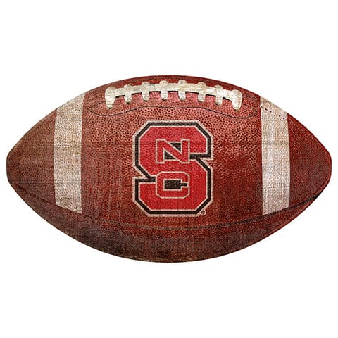 fan creations NC State University 12" Football Shaped Sign