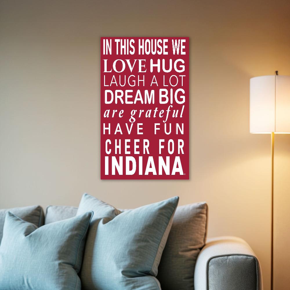 fan creations NCAA Indiana University in This House 11x19 Wall Decor