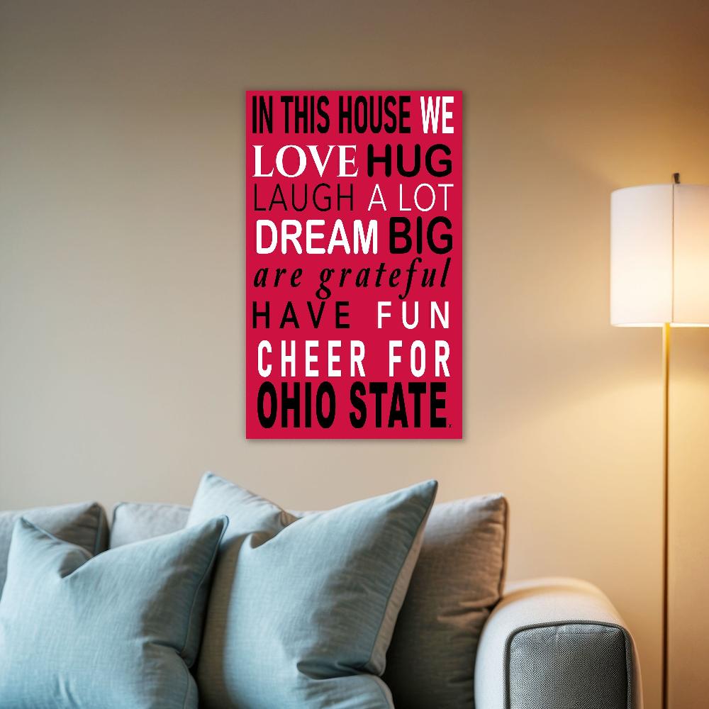 fan creations NCAA Ohio State University in This House 11x19 Wall Decor