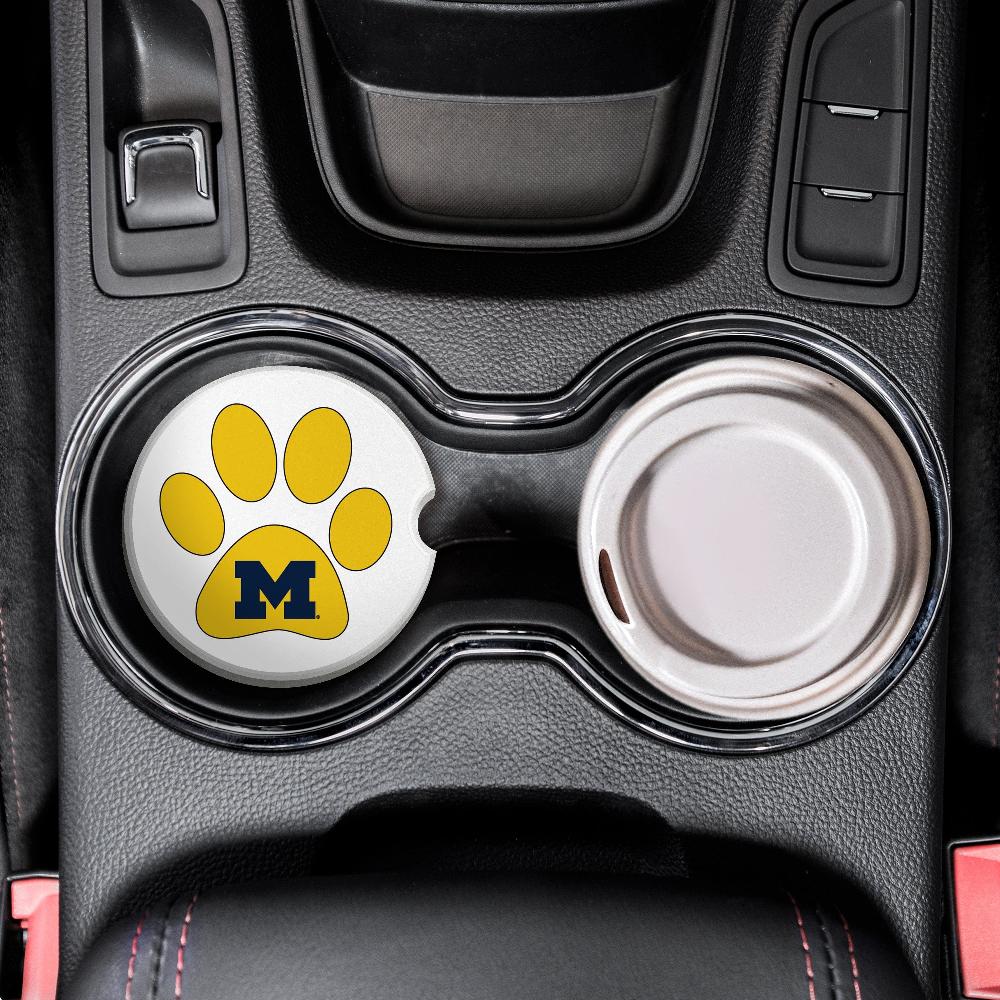 fan creations NCAA - University of Michigan Dog Paw Car Coaster