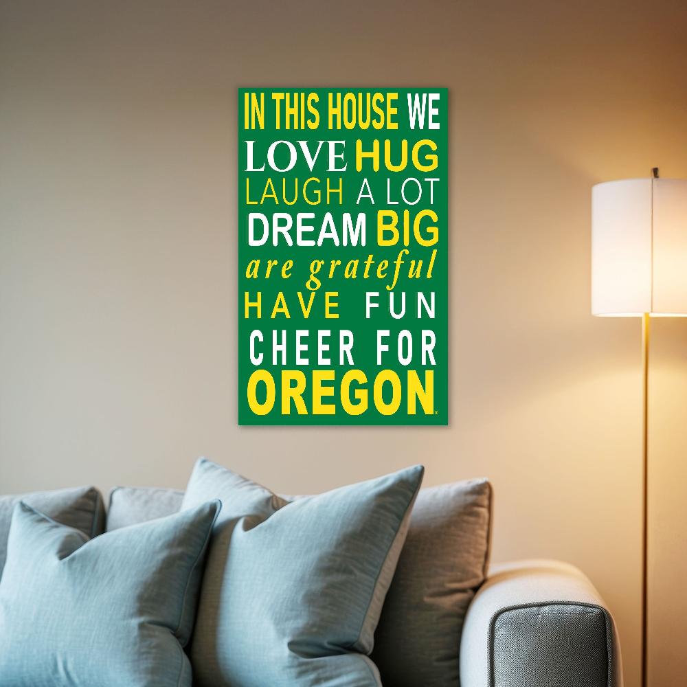 fan creations NCAA University of Oregon in This House 11x19 Wall Decor