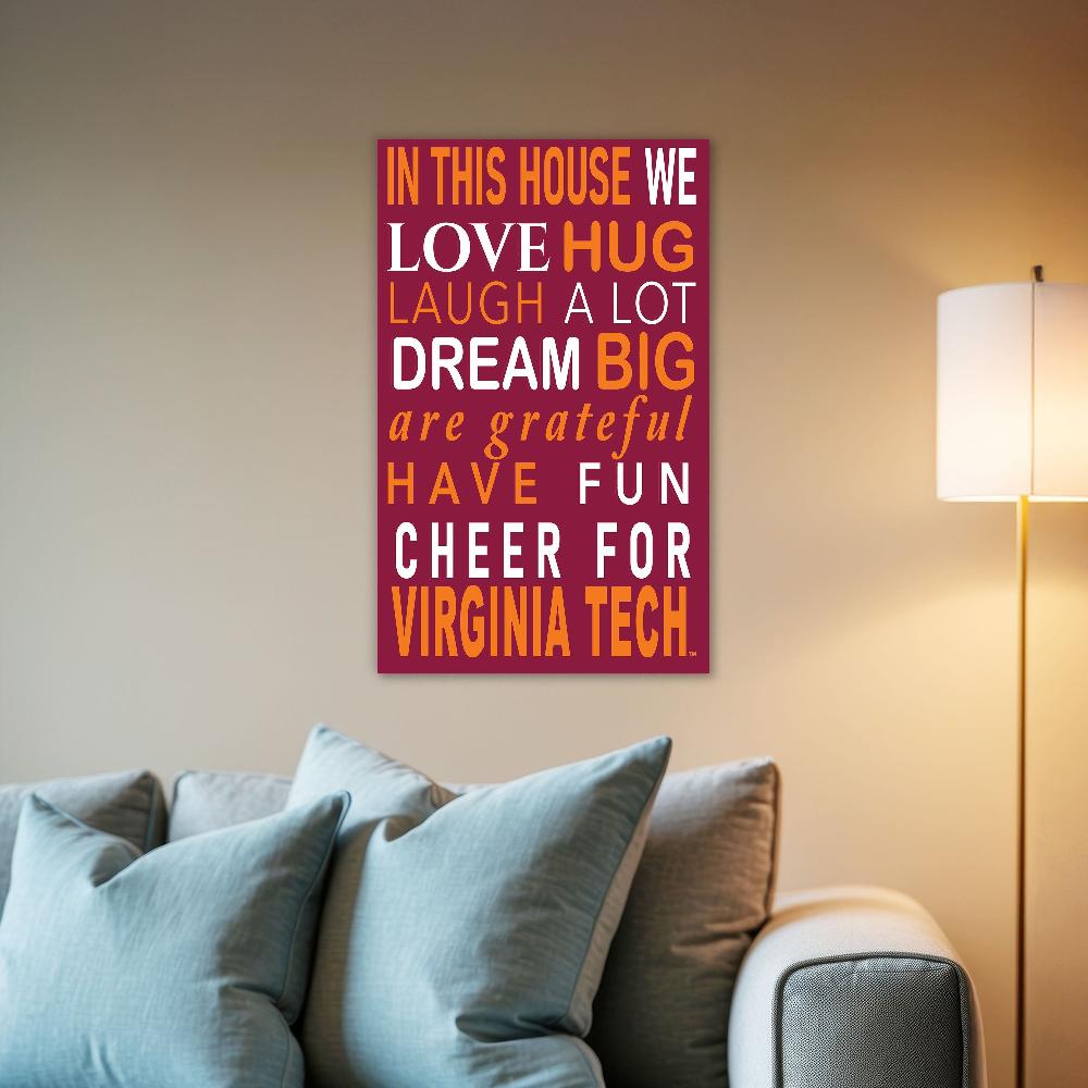 fan creations NCAA Virginia Tech in This House 11x19 Wall Decor