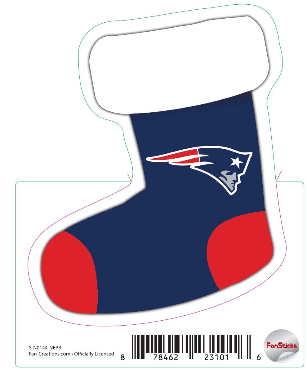 fan creations New England Patriots 3in Decal Stocking
