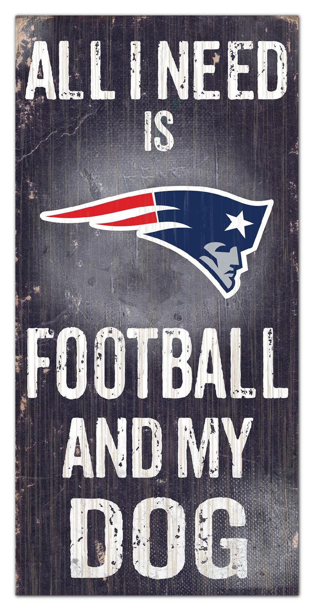 fan creations New England Patriots My Dog 6x12 Sign
