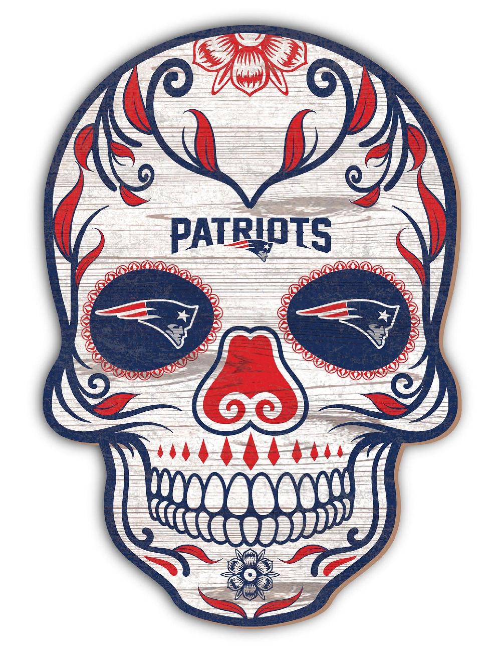 fan creations New England Patriots Sugar Skull 12in