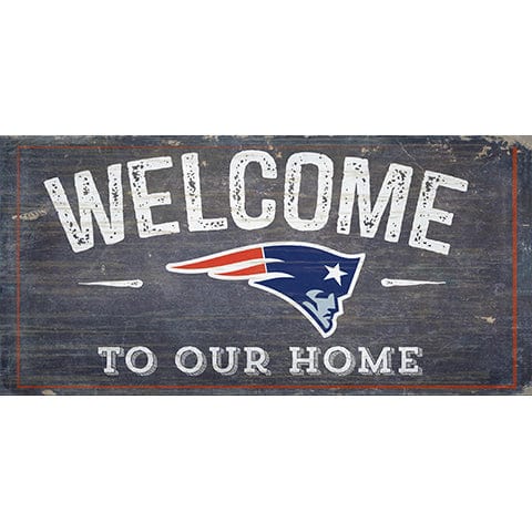 fan creations New England Patriots Welcome Distressed 6 x 12