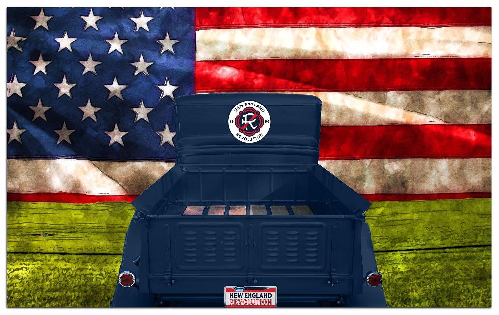 fan creations New England Revolution Patriotic Retro Truck 11x19
