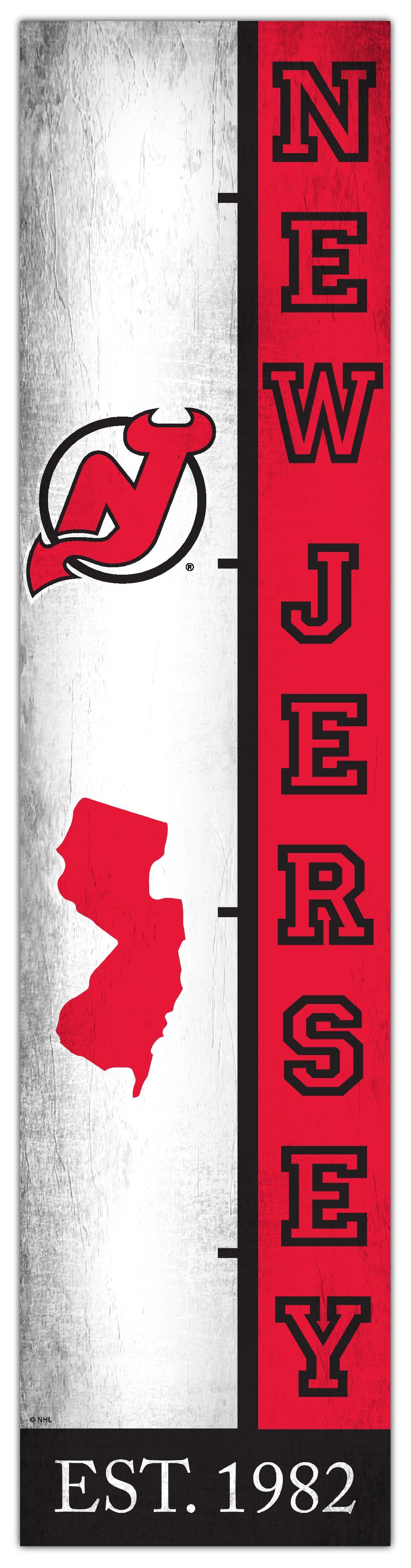 fan creations New Jersey Devils Team Logo Progression 6x24
