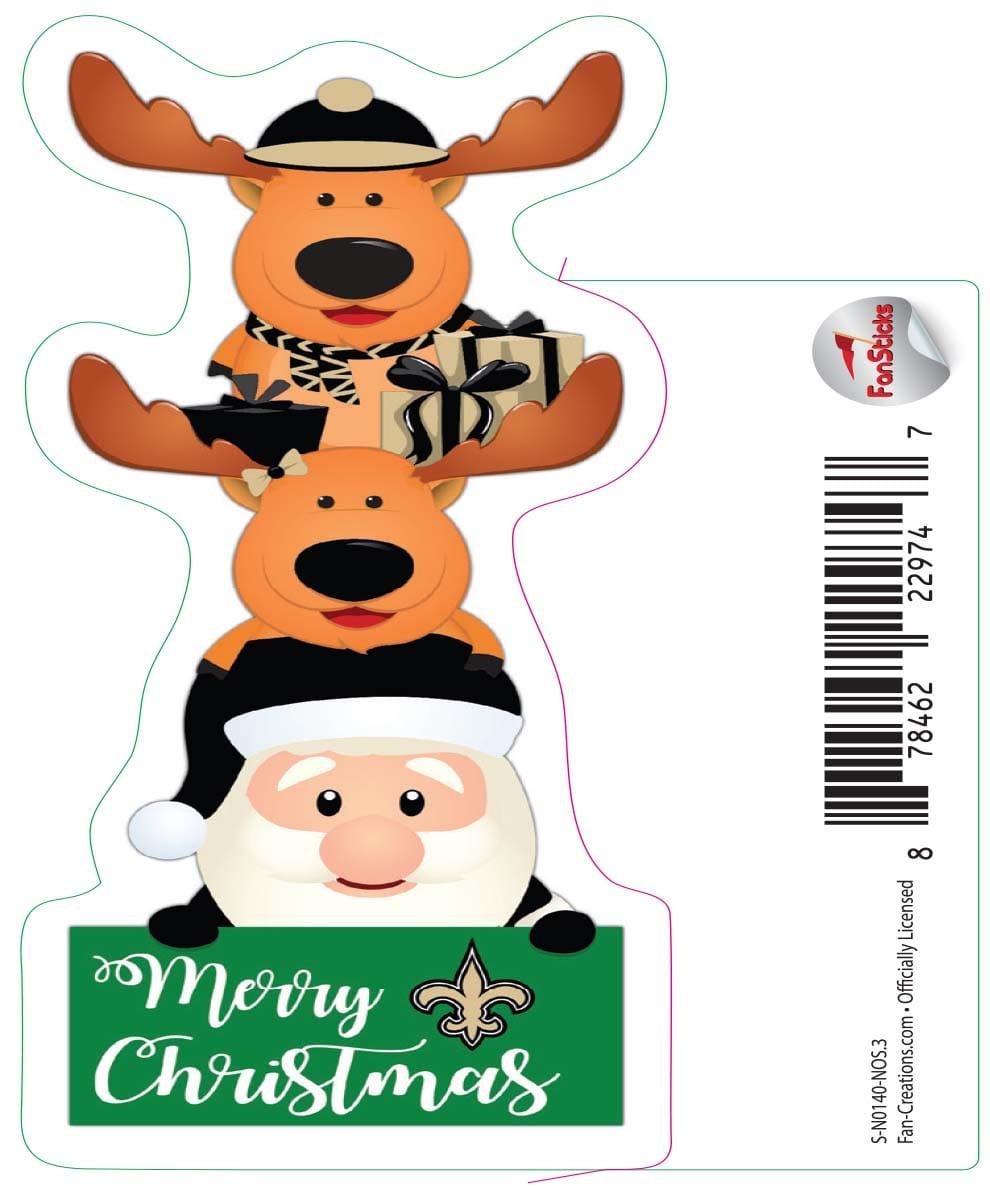 fan creations New Orleans Saints 3in Decal Christmas Stack